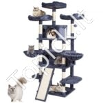 Kačių draskyklė su nameliais 174 cm tamsiai pilkas