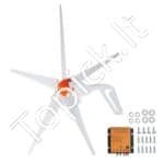 500W 12V vėjo turbina, 5 mentės, MPPT valdiklis.