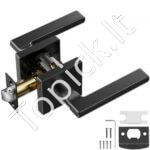 Durų rankena 1 vnt, matinė juoda, neužrakinama