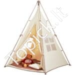 Vaikų žaidimų palapinė Teepee 128x125x175cm