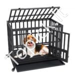 Nerūdijančio plieno narvas šunims 95×65×81 cm