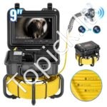 Savaime išsilyginanti 50 m kanalizacijos kamera su 9 colių ekranu ir 36x priartinimu