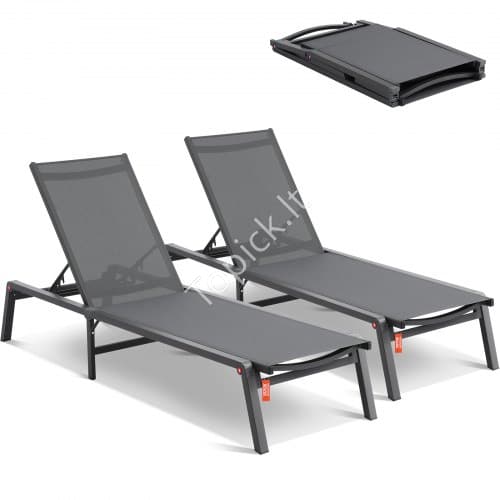 us2FJSTYGDTYSHSKGTUY1V02Fgoods_img-v12Fpatio-chaise-lounge-m100-1.2.jpg Paplūdimio - baseino gultai 182x60x88cm 2 vnt - Image 1