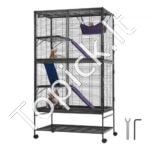 4 pakopų metalinis narvas gyvūnams 92x58x164cm