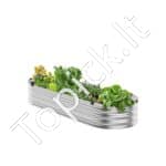 Metalinė daržovių lysvė 1195x585x270mm sidabrinė