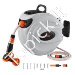 Įtraukiama vandens žarnos ritė 35 m x 1/2", 180° pasukama.