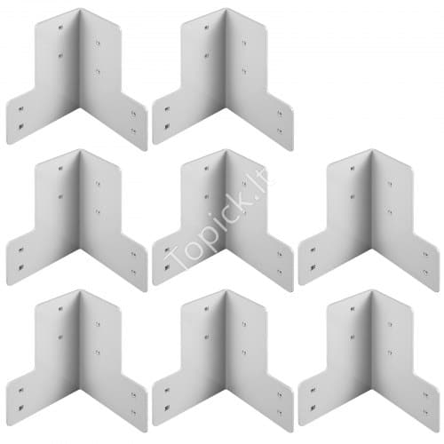 us2FLJJDZGZTJTJYS8PCSV02Fgoods_img-v62Fworkbench-corner-brackets-m100-1.2.jpg 8 dalių kampinis laikiklis, cinkuotas plienas, 25,4 x 17,8 x 10 cm, baltas. - Image 1