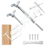 20 vnt. T316 nerūdijančio plieno 3,2 mm kabelių turėklų komplektas mediniams stulpams, 0–180°