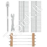 51 vnt. T316 nerūdijančio plieno įtempimo terminalai 3,2 mm kabelių turėklams