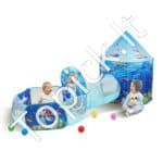 3 in 1 vaikų žaidimų palapinė su tuneliu 3 vnt