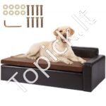 Minkšta odinė sofa šunims ir katėms 101 x 58,5 x 33,5 cm iki 50 kg