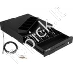 Kasos stalčius 33 cm, 12 V, su dėklu ir RJ11/RJ12 kabeliu.