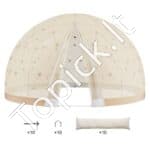 3m kupolo burbulų palapinė su dvigubu dangčiu ir skaidriu langu, stovyklavimui