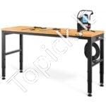 Darbo stalas 135 x 46 x 97 cm, aukštis 72-97 cm, 900 kg galia, su lizdais ir kojų pagalvėlėmis