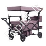 Sulankstomas papludimio vežimėlis, dvivietis, 25 kg, tamsiai violetinis