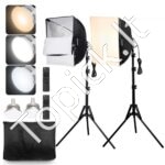 Softbox apšvietimo rinkinys 400x400mm 3000-6500K