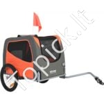 Dviračio priekaba šunims 1440 x 725 x 845 mm oranžinė