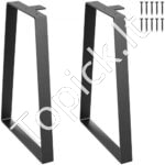 406,4 mm juodos plieninės stalo kojos (4 vnt., 181,4 kg talpa)