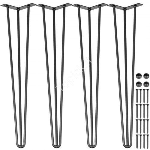 us2FTZZT4PCS26YC3G001V02Fgoods_img-v102Fhairpin-table-legs-m100-1.2.jpg Juodos metalinės stalo kojos 66 cm, 4vnt - Image 1