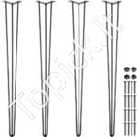 91,5 cm juodos plieninės stalo kojos (4 vnt., 399,16 kg)