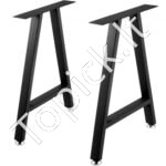 Metalinės A formos stalo kojos, 71,1x45 cm, juodos, 2 vnt.