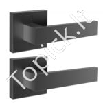 2 vnt. kvadratinių durų rankenų, matinė juoda, nesisukanti.