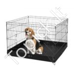 Šunų tvora su grindų kilimėliu 61x91cm