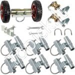 Stumdomų durų sistema, 18x31,5x30 cm, nerūdijančio plieno, 14 kg, tinka fermoms, ganykloms