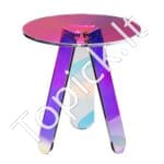 Spalvingas akrilinis šoninis staliukas φ45 x 48 cm, lengvai valomas