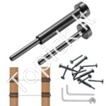 30 vnt. 3,2 mm nematomi įtempikliai ir kabelių turėklų įranga, juoda