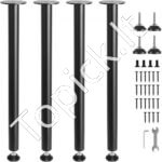 711,2 mm juodos plieninės rašomojo stalo kojos (4 vnt., 544,3 kg talpa)