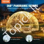 3.66 x 2.19m kupolo burbulų palapinė su dvigubu dangčiu ir permatomu langu, stovyklavimui - Image 8