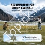 3.66 x 2.19m kupolo burbulų palapinė su dvigubu dangčiu ir permatomu langu, stovyklavimui - Image 3