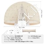 3m kupolo burbulų palapinė su dvigubu dangčiu ir skaidriu langu, stovyklavimui - Image 3