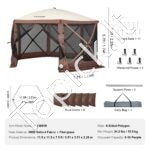 Iškylos pavėsinė palapinė su 6 pusėmis, saulės stoginė, 3.51 x 3.51 x 2.28 m - Image 8