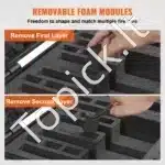 Pistoletų dėklas, 5 pistoletams, juodas, 47.5x41.5x22.3 cm - Image 4