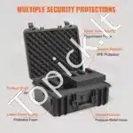 Pistoletų dėklas, 5 pistoletams, juodas, 47.5x41.5x22.3 cm - Image 5