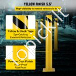 Saugos užtvaras/parkavimo barjeras 122 cm 20 x 20 cm 1 vnt - Image 4