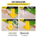 Saugos užtvaras/parkavimo barjeras 122 cm 20 x 20 cm 1 vnt - Image 6