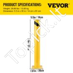 Saugos užtvaras/parkavimo barjeras 91 cm 20 x 20 cm 2 vnt - Image 7