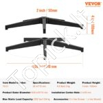 Kėdės bazė su ratukų tvirtinimu ( be ratuku )  Φ710 mm, metalinis - Image 6