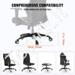 Kėdės bazė su ratukų tvirtinimu  Φ710 mm juoda/balta - Image 4