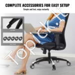 Kėdės bazė su ratukų tvirtinimu  Φ710 mm juoda/balta - Image 5