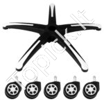 Kėdės bazė su ratukų tvirtinimu  Φ710 mm juoda/balta - Image 8