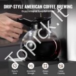 Komercinė filtrinė kavos virimo mašina su 2 stikliniais ąsočiais – 2 x 1,8 L - Image 4