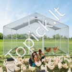 Didelis metalinis paukščių aptvaras 4 x 3 x 2 m su stogu - Image 7