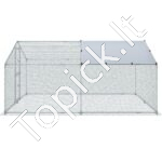 Didelis metalinis paukščių aptvaras 4 x 3 x 2 m su stogu - Image 8