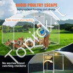 Didelis metalinis paukščių aptvaras 3 x 2 x 2 m su stogu - Image 4