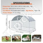 Didelis metalinis paukščių aptvaras 3 x 2 x 2 m su stogu - Image 6