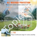 Didelis metalinis paukščių aptvaras  2 x 3 x 2 m su stogu - Image 3